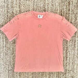 Adidas Originals Trefoil Women's Single Stitch Tee T-Shirt in Peach Size XS